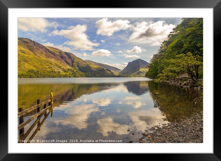 Buttermere looking to Fleetwith Pike Framed Mounted Print by Lenscraft Images