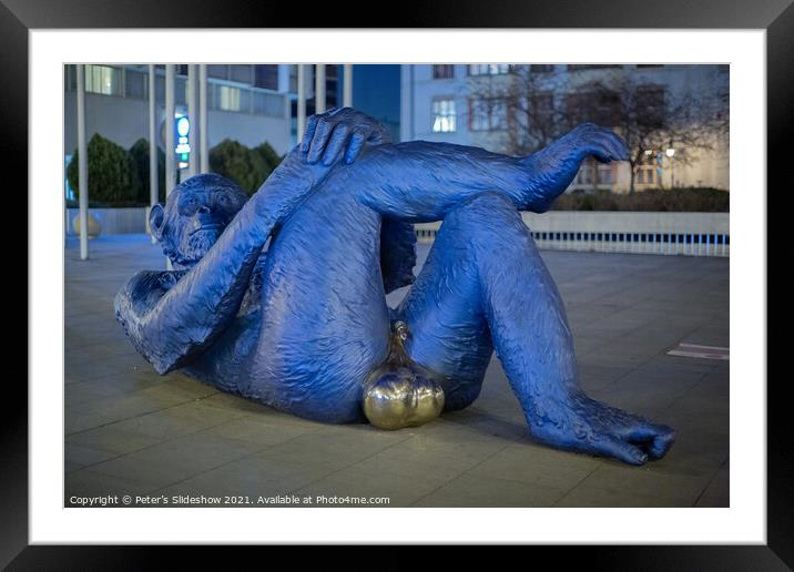 KING KONG BALLS | MILOS FORMAN SQUARE | PRAGUE Framed Mounted Print by Peter’s Slideshow