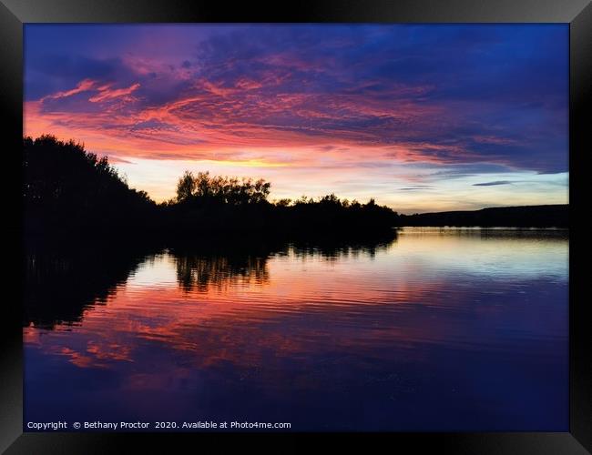 Perfect place to reflect  Framed Print by Bethany Proctor