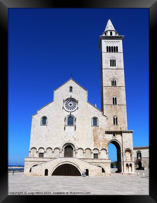 West  facade of the Cathedral in Trani, Apulia region, Italy. Framed Print by Luigi Petro