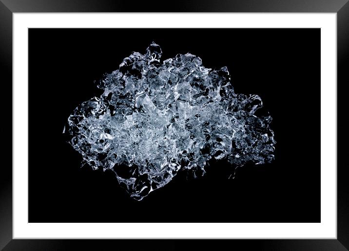Ice from Diamond Beach  Framed Mounted Print by Ryan Brown
