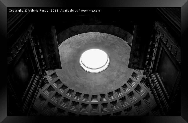 Roman Pantheon main portal Framed Print by Valerio Rosati