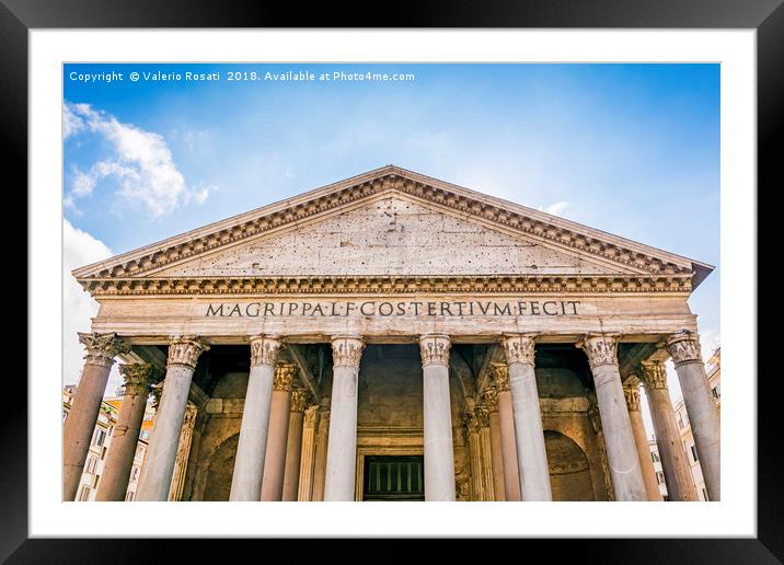 The Pantheon in Rome Framed Mounted Print by Valerio Rosati
