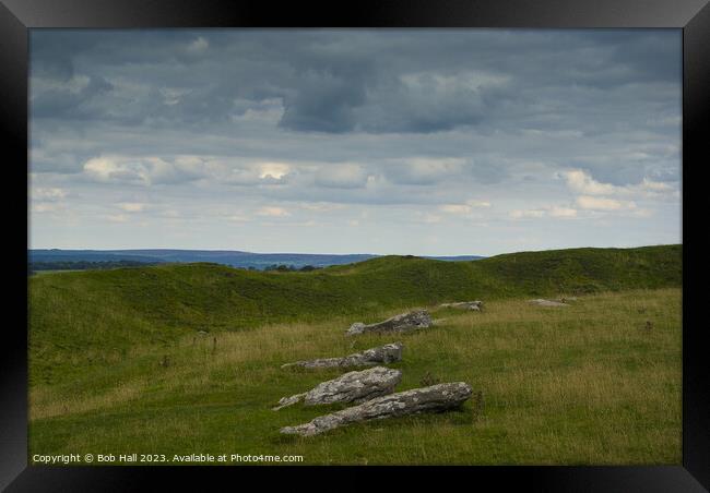 Rock circle at Arbor Low Framed Print by Bob Hall