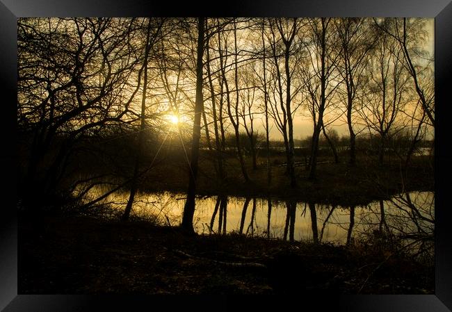 Sunset at Pennington wharf Framed Print by Bob Hall