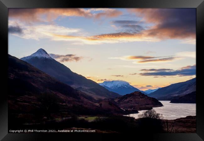 The Majestic Pap of Glencoe and Loch Leven Framed Print by Phill Thornton