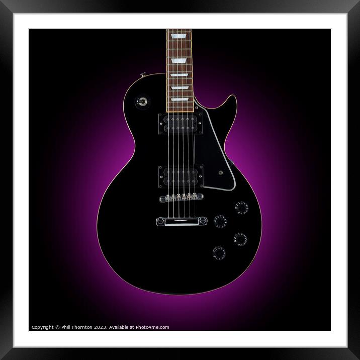 Dark Melodies The Black Guitars Soul Framed Mounted Print by Phill Thornton