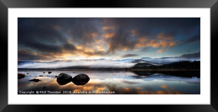 Sunrise over Loch Morlich Framed Mounted Print by Phill Thornton