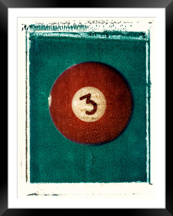 No. 3 Ball Polaroid Transfer Framed Mounted Print by Phill Thornton