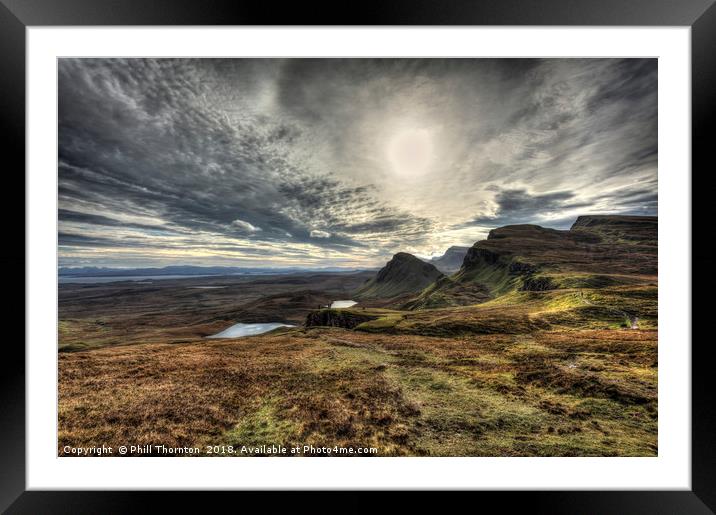 The Trotternish Ridge. Framed Mounted Print by Phill Thornton