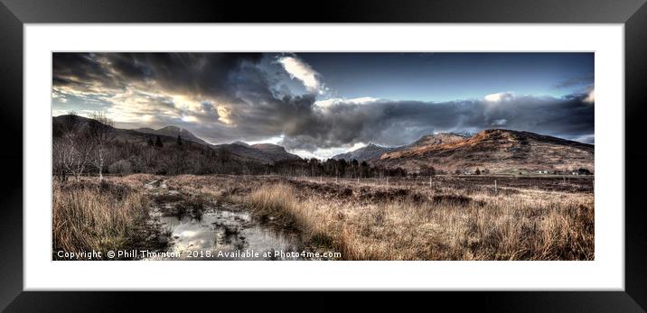 Sunset over Maol Chean-dearg & Sgorr Ruadh. Framed Mounted Print by Phill Thornton