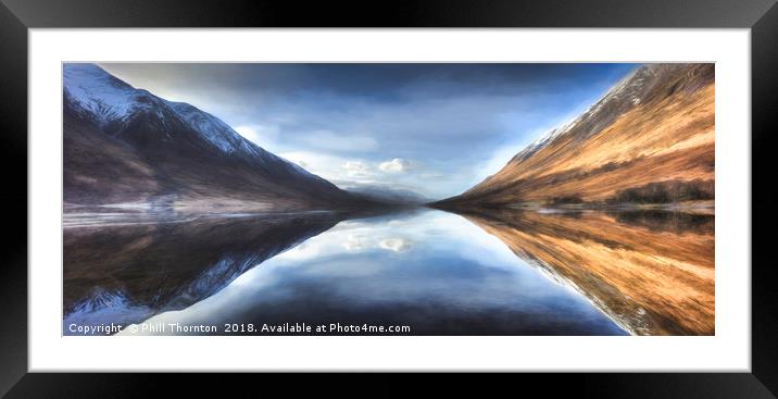 Shadow & Light in Glen Etive. Framed Mounted Print by Phill Thornton