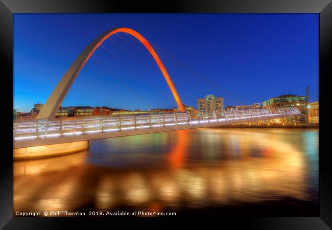 Gateshead Millennium Bridge Framed Print by Phill Thornton