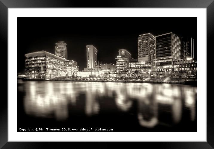 Media City, Salford Quays No. 3 Framed Mounted Print by Phill Thornton