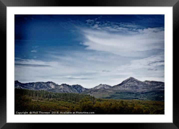 The Goatfell Mountain range, Isle of Arran. Framed Mounted Print by Phill Thornton
