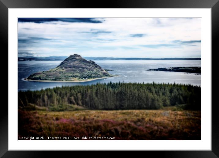 View of Holy Island, from The Isle of Arran. Framed Mounted Print by Phill Thornton