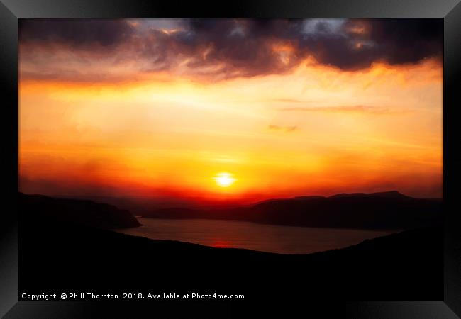 Sunsetting over Portree, Isle of Skye, No.2 Framed Print by Phill Thornton