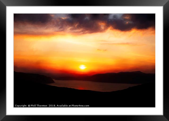Sunsetting over Portree, Isle of Skye, No.2 Framed Mounted Print by Phill Thornton