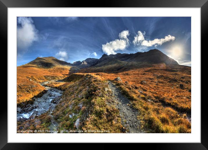 The Black Cuillin Range No. 2 Framed Mounted Print by Phill Thornton