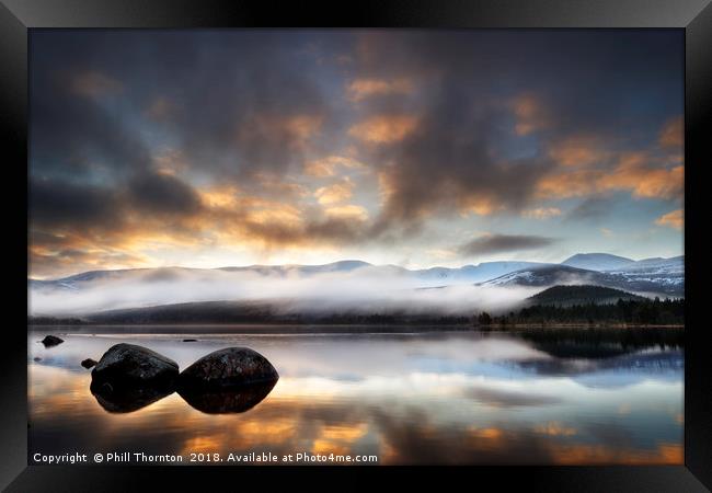 Sunrise over Loch Morlich, 3x2 ratio. Framed Print by Phill Thornton