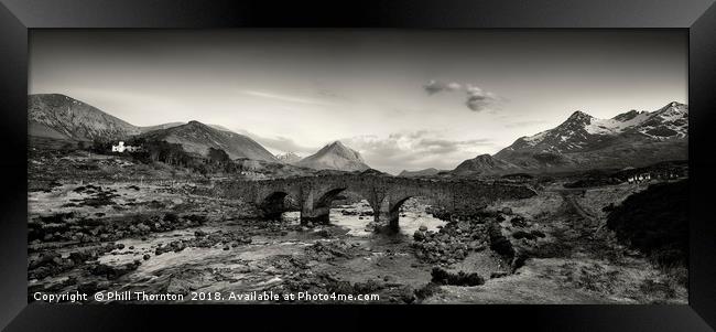 The Black and Red Cuillin mountains from Sligachan Framed Print by Phill Thornton