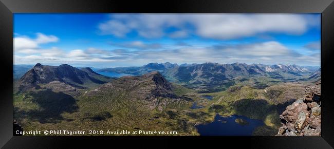 View from the summit of Maol Chean-dearg Framed Print by Phill Thornton