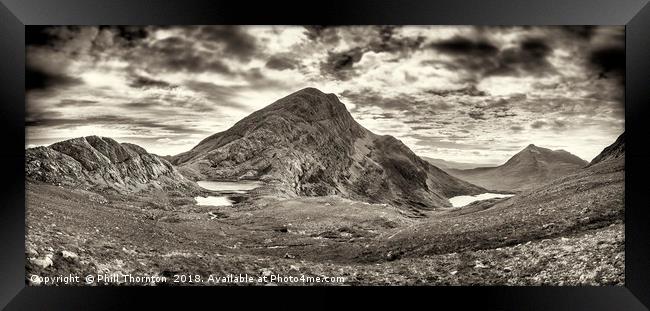 View of An Ruadh-Stac from Maol Chean-dearg Framed Print by Phill Thornton