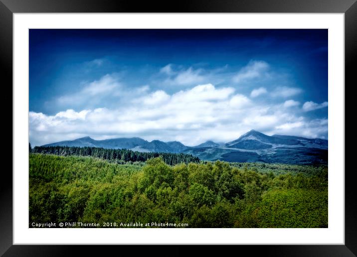 The Goatfell Mountain range, Isle of Arran No.2. Framed Mounted Print by Phill Thornton