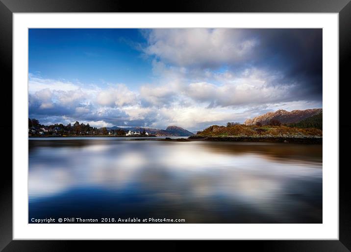 Storm clouds over Plockton Framed Mounted Print by Phill Thornton