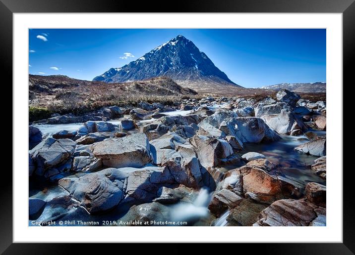 View of the Munro Stob Dearg Framed Mounted Print by Phill Thornton