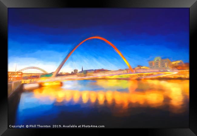 Gateshead Millennium Bridge No.3 alt Framed Print by Phill Thornton