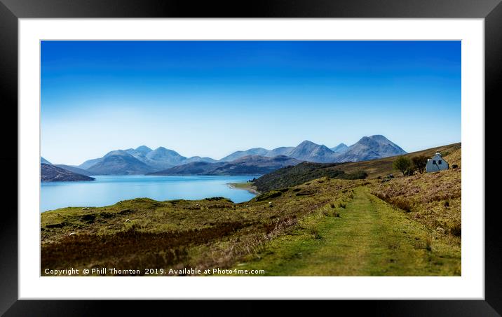 The Sound of Raasay and The Cuillin mountain range Framed Mounted Print by Phill Thornton