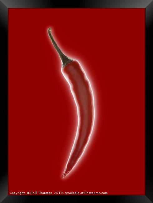 Chilli pepper Framed Print by Phill Thornton
