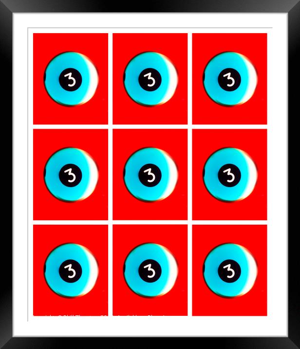 No.3....x9 Red Framed Mounted Print by Phill Thornton
