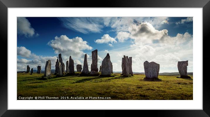 The Callanish Standing Stones Isle of Lewis Framed Mounted Print by Phill Thornton