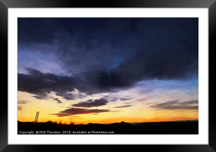 East Lothian sunset Framed Mounted Print by Phill Thornton