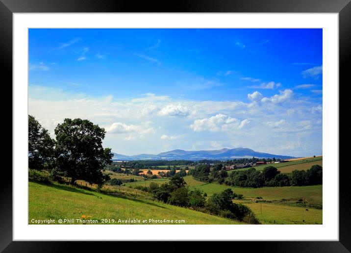 Midlothian and the Pentland Hills Framed Mounted Print by Phill Thornton