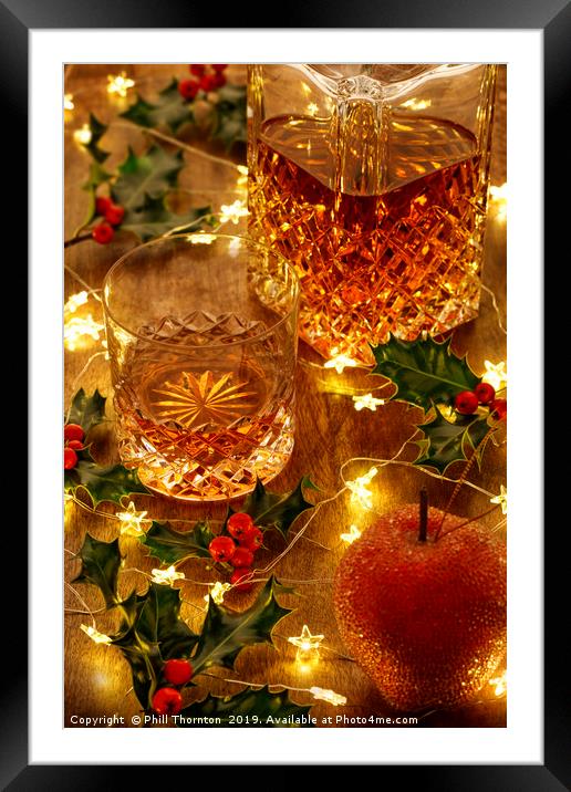 Christmas drinks No. 1 Framed Mounted Print by Phill Thornton