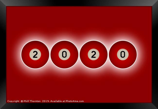 2020 red balls Framed Print by Phill Thornton
