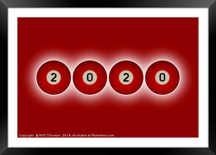 2020 red balls Framed Mounted Print by Phill Thornton