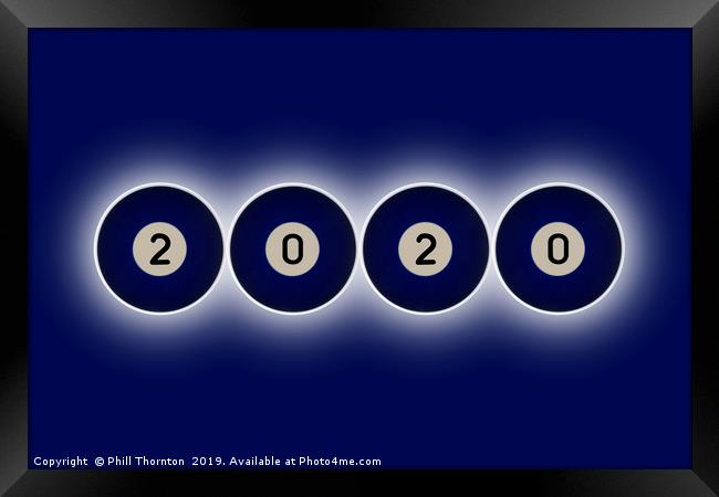 2020 blue balls Framed Print by Phill Thornton