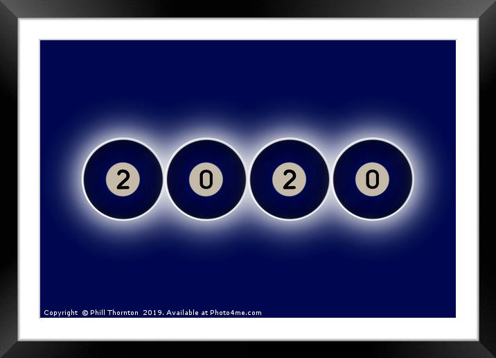 2020 blue balls Framed Mounted Print by Phill Thornton