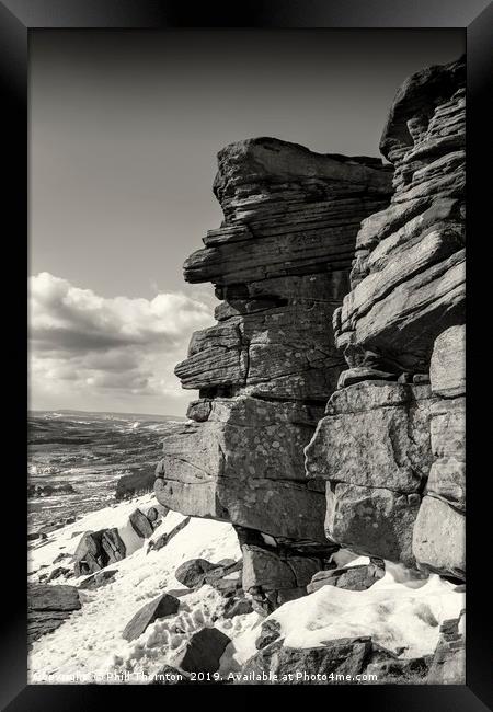 Stanage Edge No. 2 B&W Framed Print by Phill Thornton