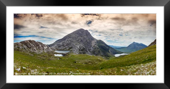 View of An Ruadh-Stac from Maol Chean-dearg Framed Mounted Print by Phill Thornton