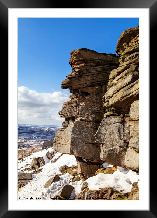 Stanage Edge No. 2 Framed Mounted Print by Phill Thornton