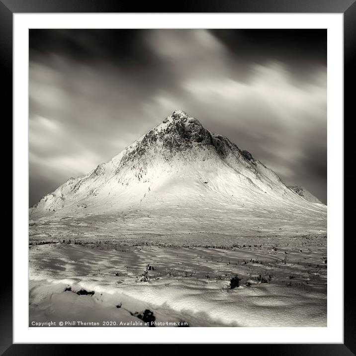 Stob Dearg No.6 (B&W) Framed Mounted Print by Phill Thornton