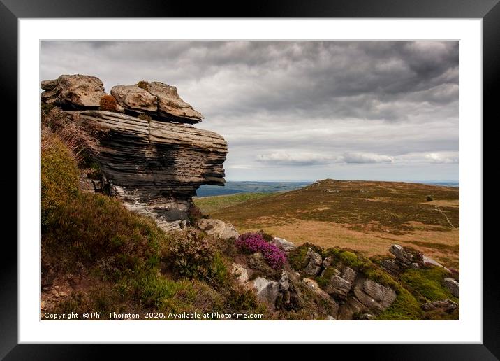 Fantastic rock formations of the Simonside Hills  Framed Mounted Print by Phill Thornton