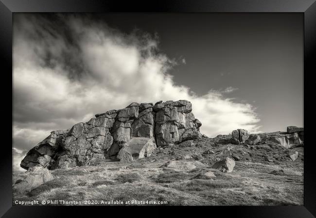 Almscliffe Crag, North Yorkshire No.3  Framed Print by Phill Thornton