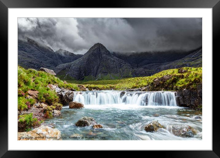 Calm before the storm, Fairy Pools. Framed Mounted Print by Phill Thornton