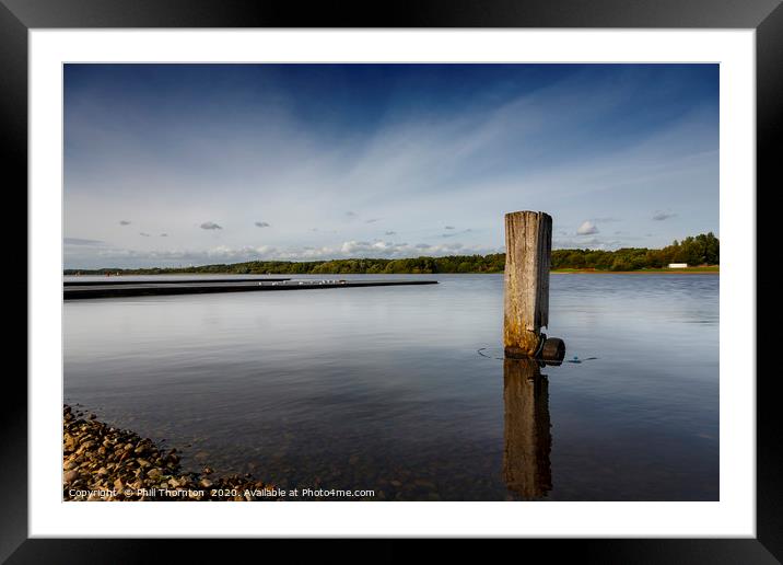 Still waters of the Strathclyde country park Framed Mounted Print by Phill Thornton